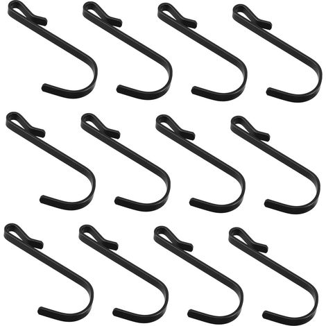 Lot de 20 crochets en J métalliques pour étagères grillagées (1/5)