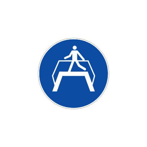 Panneau Utiliser la passerelle obligatoire - Rigide Ø80mm - 4030067