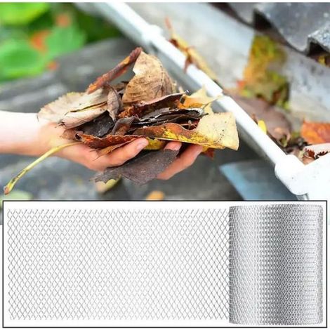 Filet De Gouttière - Aluminium - 15 Cm x 6 M - Protection Contre Feuilles Et Débris - Pour Gouttières Extérieures - 1 Pièce (1/5)