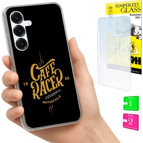 Custodia per Samsung Galaxy S25 FE, cover fotografica, cover posteriore + vetro 9H (1/5)