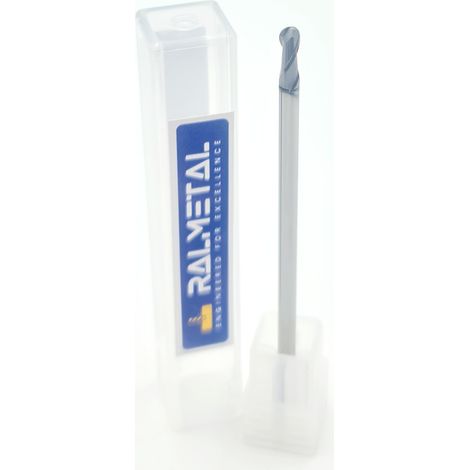 Fresa esférica VHM - Fi3 R1.5 x 75 mm - 45 HRC (1/2)