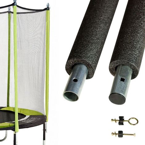 Poteau de filet Ø25mm pour trampoline – Longueur 221,5cm – Mousse de protection – Visserie incluse pour installation facile – (1/4)