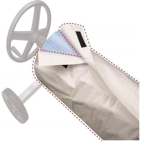 Roleader – Enrouleur de bâche de piscine 490x96cm – Tissu Oxford 210D résistant aux UV et à l'eau – Protection anti-vent et poussière (1/5)