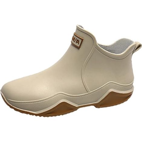 Bottes de pluie universelles unisexes, bottes en caoutchouc imperméables pour femmes, bottes courtes mi-hautes, antidérapantes, respirantes, confortables, chaussures de jardinage, taille 41 (1/5)