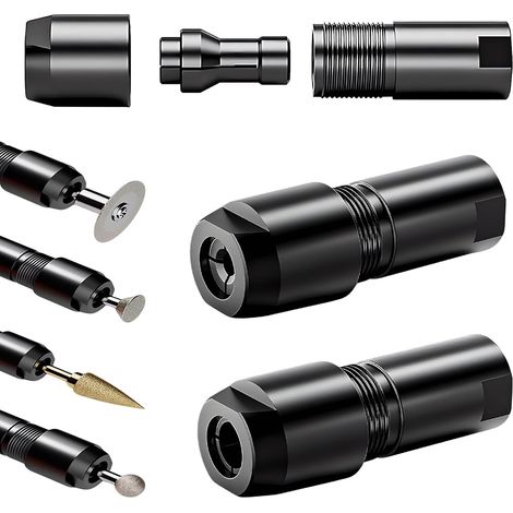 Umrüstset für Winkelschleifer, 2-teiliges Adapterset für Geradschleifer (6 mm + 3 mm) zum Kantenschleifen, Umrüstwerkzeug zur Anpassung (1/5)