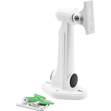 Staffa di montaggio a parete regolabile in plastica DS-1212S per telecamere di sorveglianza - per interni/esterni - viti incluse (1/5)