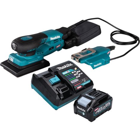 Makita BO 005 CGM101 Ponceuse vibrante sans fil 40 V max. 80 x 130 mm course 3,0 mm Brushless + 1x batterie 4,0 Ah + chargeur (1/5)