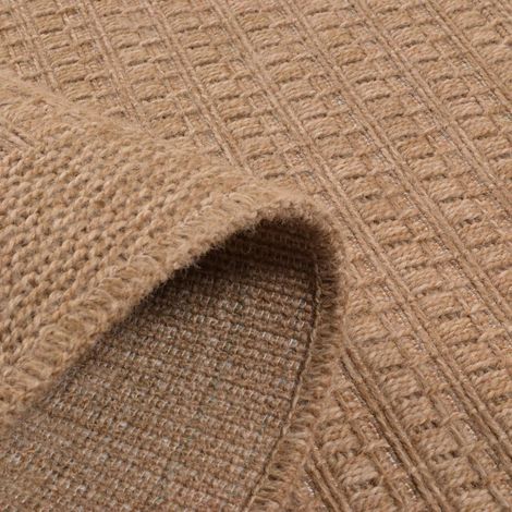 Tapis extérieur kilim Ø80cm beige rond JUTE ART