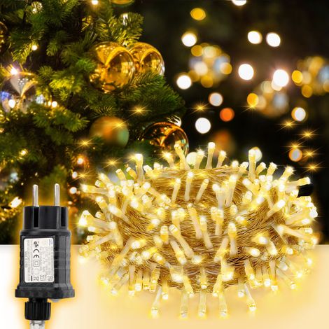 Guirlande lumineuse LED pour sapin de Noël, 10 m, 150 LED, 8 modes d'éclairage et fonction mémoire, résistante aux éclaboussures (1/5)