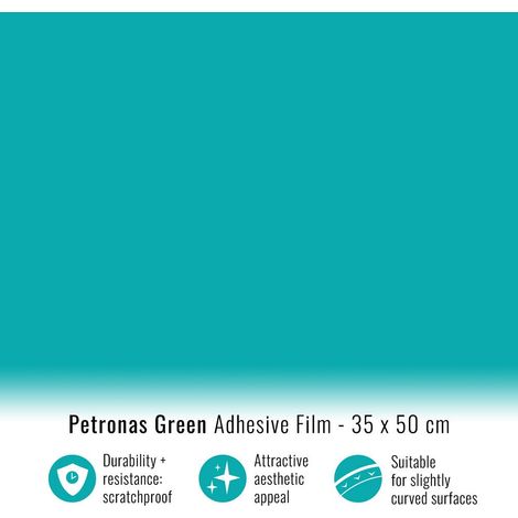 Pellicola Adesiva per Wrapping Verde Petronas - Dimensione: 35 X 50 CM