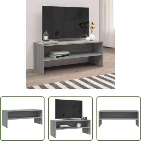 vidaXL Fernsehplatz - TV-Schrank Grau Sonoma 100x40x40 cm Holzwerkstoff (1/5)