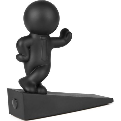 Niedliche, ästhetische und robuste Türstopper, die Türen effektiv offen halten, 1 Stück, schwarz.