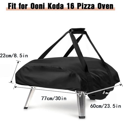L&H-Cfcahl – Housse de protection pour four à pizza 77x60x22cm – Tissu Oxford 420D étanche – Résistante aux intempéries – Accessoire Ooni Koda 16
