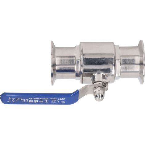 Kugelhahn aus Edelstahl 304, Schnellöffnung, hygienischer Klemmanschluss zur Wasserdurchflussregulierung, Außendurchmesser 57 mm