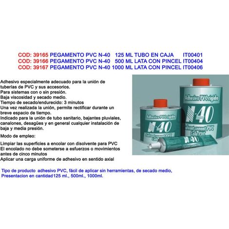 PVC N-40 Kleber 1000 ml mit Pinsel IT00406