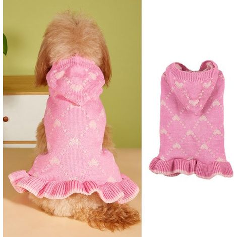Jersey de punto con forma de corazón para perros pequeños, ideal para el Día de San Valentín, Jerseys rojos, Ropa para mascotas, Talla XS, gris (1/5)