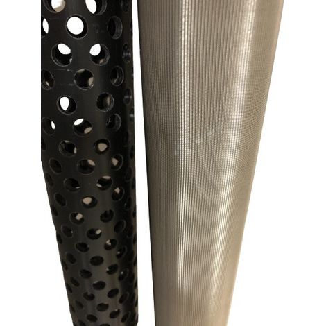 Crépine inox anti-sable 100cm diamètre 40mm – Filtration 130 microns – Pour puit foré – Fabrication artisanale (1/2)