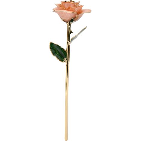 Roses à trois pétales plaquées or nacré 24 carats, fleurs préservées, roses dorées pour la Saint-Valentin, vente en gros, cadeaux d'anniversaire et de fête des mères, roses. (1/5)