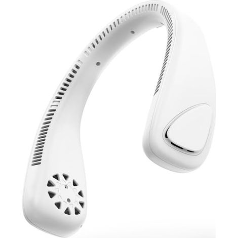 Ventilador de cuello portátil, 8 pulgadas, 3 velocidades, batería de 2000mAh, ideal para uso en exteriores y actividades al aire libre.