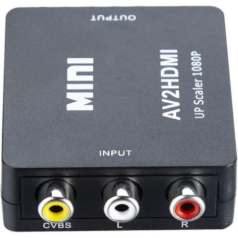 Adaptateur HDMI Wii, convertisseur Wii vers HDMI 720/1080p HD avec sortie audio 3,5 mm, convertisseur Wii vers HDMI, compatible avec les moniteurs, projecteurs, téléviseurs, etc. compatibles Wii. (1/4)