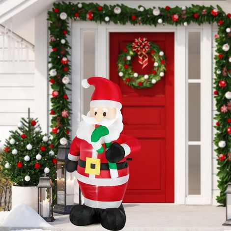 Christmas Inflatable Snowman/Nutcracker/Santa Claus Lighted Blow Up Christmas Yard Decoration with Built in Fan and Anchor Ropes (4FEET Santa) (1/5)