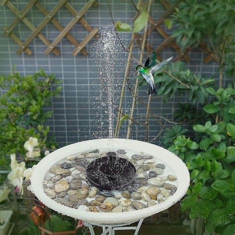 Fontaine solaire extérieure, pompe solaire pour bassin avec batterie, fontaine flottante de jardin, bain d'oiseaux (1/3)
