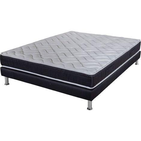 Matelas mousse + Sommier SR9 Deco 140x190 Malta - Hauteur 20 cm - Soutien très ferme (1/5)
