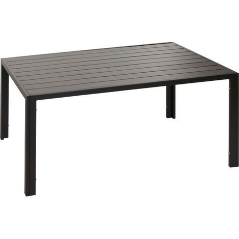 Alu-Esstisch HHG-601, Tisch Bistrotisch Gartentisch Balkontisch, wetterfest 140x80cm anthrazit