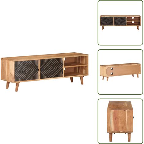 Estantes - vidaXL Mueble para TV madera maciza de acacia 115x30x39 cm - Almacenamiento
