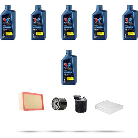 Kit tagliando 4 FILTRI e 6L OLIO compatibile con Mercedes Classe A (w176) A180 CDI 1.5 80kw Dal 2012 (1/5)
