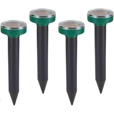 4 Ultraschall-Anti-Maulwurf Anti-Maulwurf IP65 Solar Mole Repellent, Anti Mole, Vole Repellent, Vole Repellent, Mole Repellent für Garden Lawn Yard Green Grass (1/5)