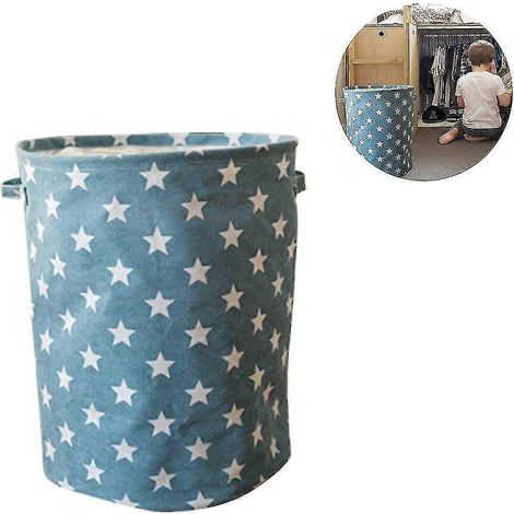 Panier à linge pliable, imperméable, rond, boîte à linge ménagère (1/5)