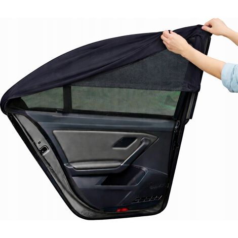 Parasoles para coche, para ventanas completas, negros, universales, 2 unidades.
