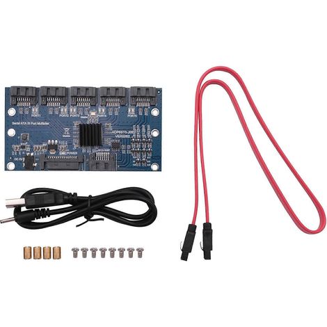 SATA 3.0 Controllerkarte, 1-zu-5-Port-Erweiterung, PCIe-Motherboard für Festplatten, Hochgeschwindigkeits-Multiport-Adapter (1/5)