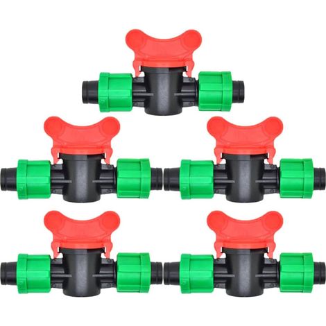 Vanne de Raccordement en Plastique Verte Goutte à Goutte 16mm (1/5)