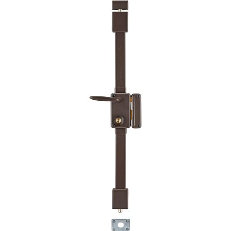 Thirard – Serrure multipoint en applique à fouillot 3 points – Pour porte d'entrée gauche – Axe 45mm – Ø23mm – 4 clés – Marron - Transit2