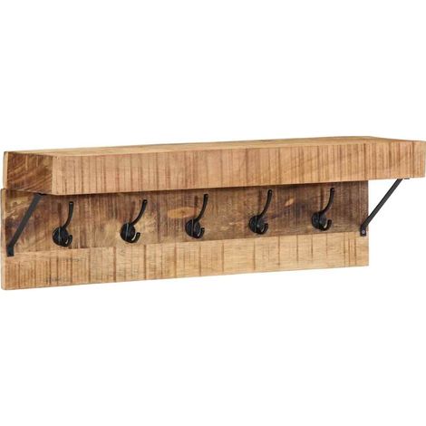 Porte-manteau Marron 73 x 19 x 23 cm Bois de manguier massif CFW122002 (1/5)