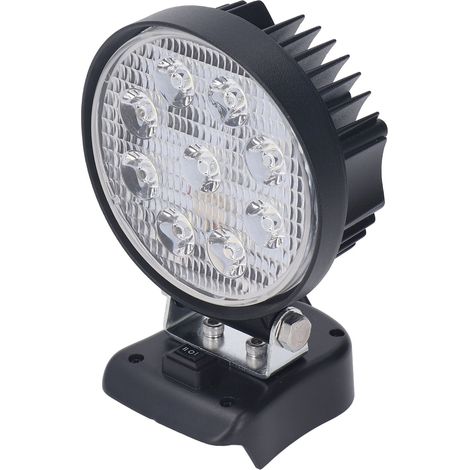27W 2400LM Kabellose LED-Arbeitsleuchte, tragbare Handlampe, 18V Batteriebetrieben, breiter Lichtkegel für Camping, Notfälle und Bauarbeiten. (1/5)