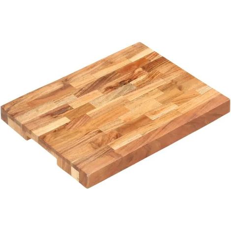 Planche à découper, 40x30x4 cm, en bois d'acacia massif. (1/5)