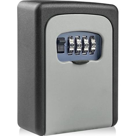 Boite a clefs securisee Exterieur avec Code à 4 Chiffres Réinitialisable, Murale boîte à clés étanche et antirouille, Boite à clé sécurisée pour Maison, garages, école, Bureau Rechange cle (1/5)