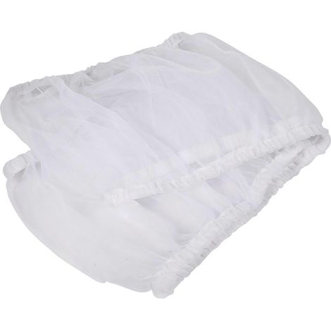 Housse de protection en nylon doux pour cage à oiseaux et perroquets, récupérateur de graines (blanc) (1/2)