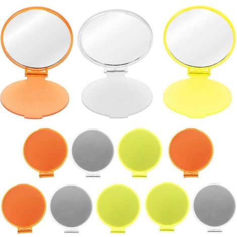 Set mit 12 runden Klappspiegeln, Mini-Kosmetikspiegeln, tragbaren Schminkspiegeln, Taschenspiegeln für unterwegs, für Mädchen – 6,10 x 6,10 x 0,50 cm – Lila (1/4)