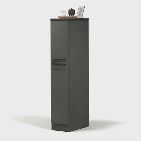 Meuble de cuisine moderne porte-épices 30x60x164,5 cm – 2 tiroirs coulissants – Design linéaire et moderne – Fabriqué en Italie