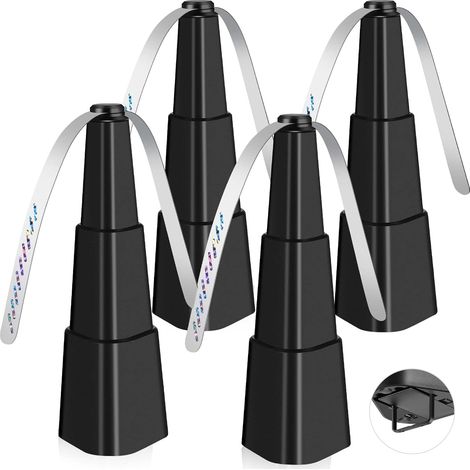 Lot de 4 ventilateurs anti-mouches pour tables – Répulsif à mouches pour une utilisation intérieure et extérieure – Portable et automatique pour les pique-niques, les restaurants, les fêtes et les mai