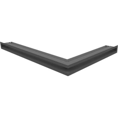 Eck-Lüftungsgitter LUFT links 76,6x54,7x6 Graphite (1/5)