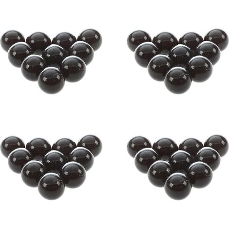 40 billes de verre de 16 mm, billes décoratives en verre, billes de couleur, jouet noir (1/4)