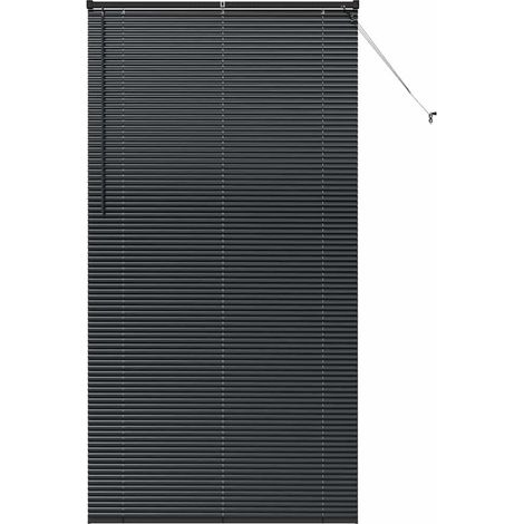 Maison Exclusive - Persianas venecianas Manual Negro 220 x 120 cm