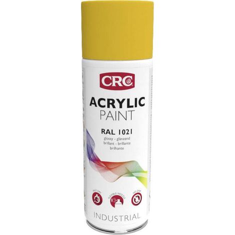 Peinture aérosol CRC ACRYLIC PAINT, Jaune RAL 1021 Brillant, 400ml ( Prix pour 1 )