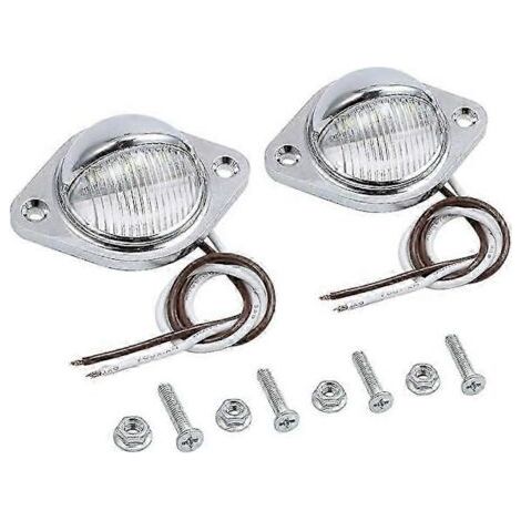 Convient aux feux de plaque d'immatriculation blancs, étanche et résistant aux chocs, idéal pour les camions, SUV, remorques, fourgonnettes et camping-cars. (Cadeau vedette) (1/5)