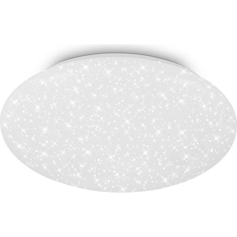 Briloner GIT LED Deckenleuchte, Neutralweiße Lichtfarbe, Sternenhimmel, Weiß, Ø38 x 7 cm